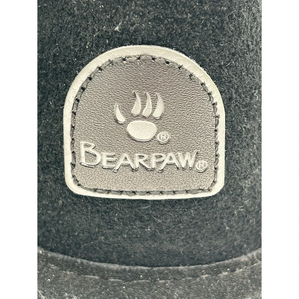 Bearpaw Womens Alyssa Boots Size 10 Black Suede Booties Sheepskin Fur Lined New‎